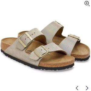 NIB BIRKENSTOCK ARIZONA Shimmering Taupe EU38 US7